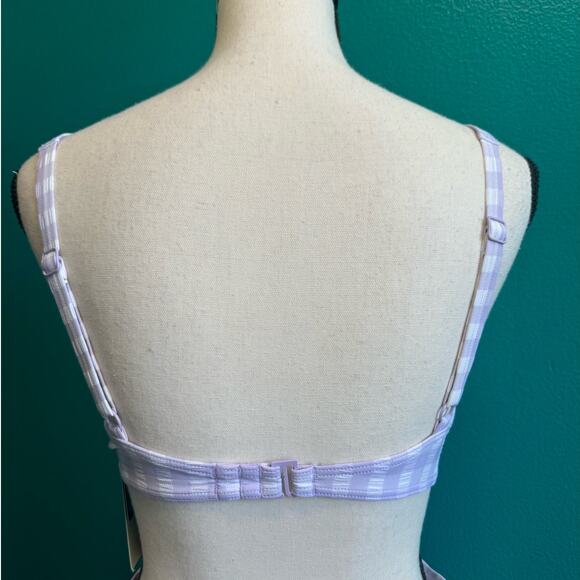 Roxy Heart The Check Lavender Gingham Checker Bikini M/XL NWT - Picture 5 of 12